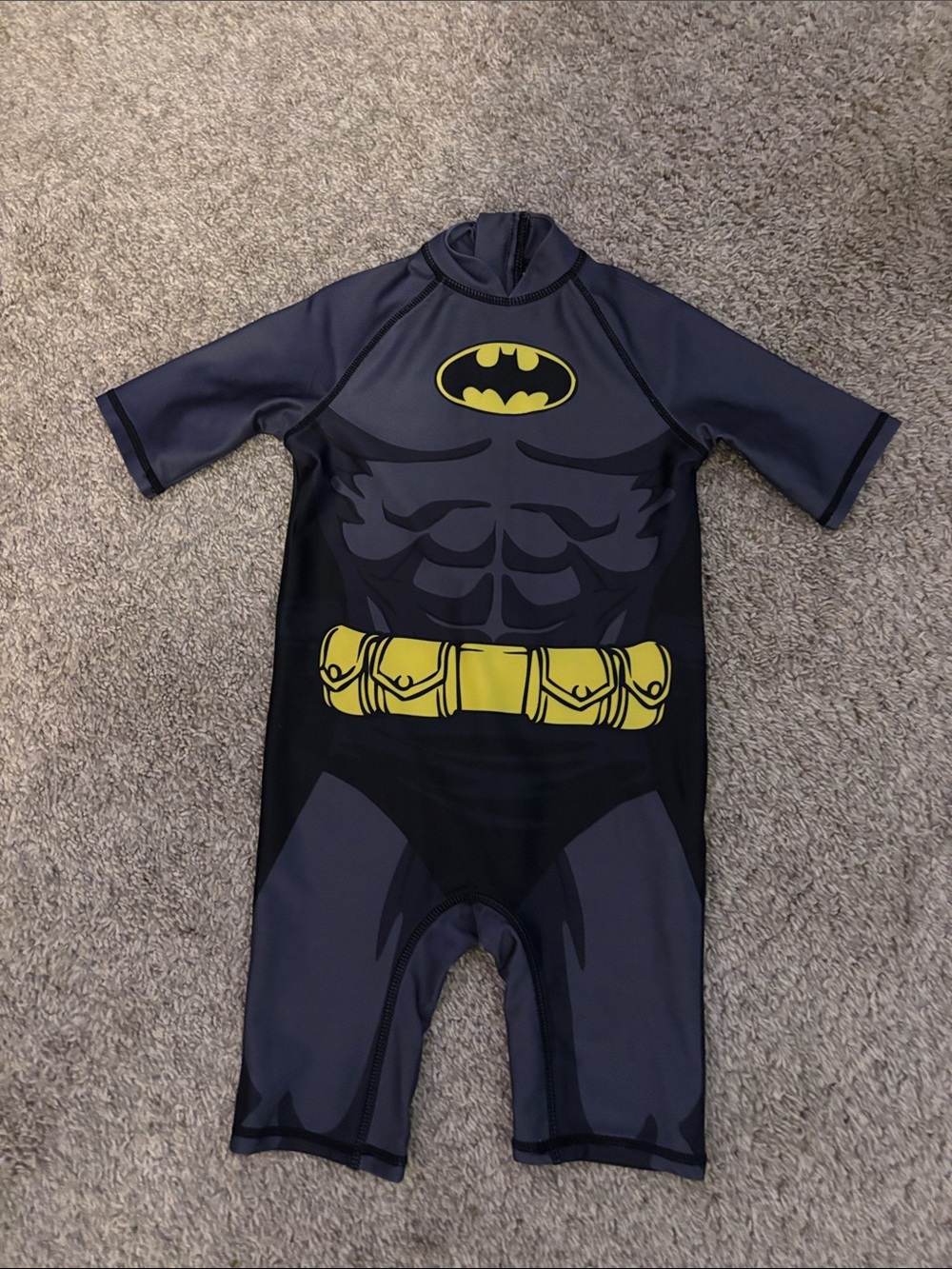 Batman Black and Yellow Toddler Superhero Swimsuit